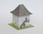 Mobile Preview: Glockenturm mit Schindeldach (18. Jh.) + Renaissance-Getreidespeicher (ex. Wohnhaus) aus Zemianske Kostolany (Slowakei) 1:120