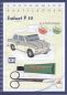 Preview: 4 DDR-Pkw Trabant (601 universal, P 50 Limousine, 2x "Rennpappe" ) 1:24 deutsche Anleitung, ANGEBOT