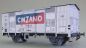 Preview: typischer italienischer Güterwagen mit Firstdach Typ F, "CINZANO" (1946), 1:45