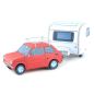 Preview: Fiat 126p mit Reisewohnwagen Niewiadow N126 1:25 einfach