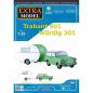 Preview: DDR-Kult-Gespann: Trabant 601 Kombi mit Reisewohnwagen Würdig 301 „Dübener Ei“ 1:25 einfach