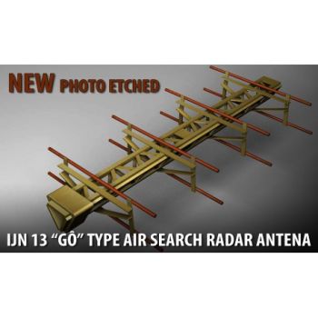 zwei Radarantenne "13 GO" Japanische Marine 2.WK 1:200 Ätzsatz