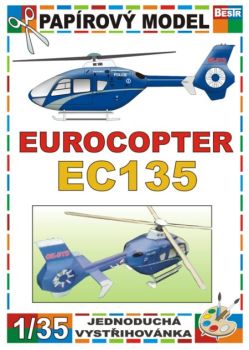 tschechischer Polizei-Rettungshubschrauber Eurocopter EC135 1:35 einfach