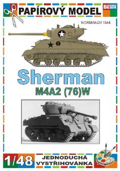 US-Mittelpanzer Sherman M4A2 (76)W Firefly (Normandie, 1944) 1:48 einfach