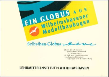 Selbstbau-Globus mit Fuß und Meridianbogen 1:40 000 000 Originalausgabe