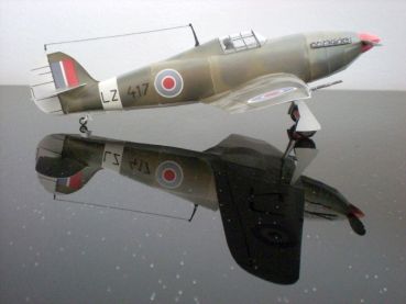 Englisches Jagdflugzeug Hawker Hurricane (Originalausgabe) 1:33 deutsche Anleitung