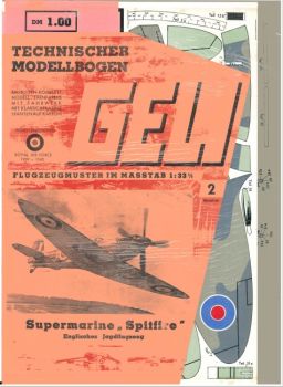 Jagdflugzeug Supermarine Spitfire der RAF (Erstausgabe) 1:33 deutsche Bauanleitung