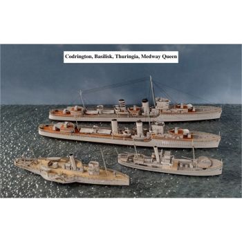 Operation Dynamo 4. Juni 1940: HMS Basilisk, Codrington, Medway Queen, Thuringia 1:400 inkl. Spantensatz