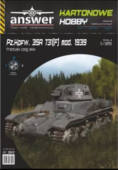 leichter Beutepanzer Pz.Kpfw. 35R 731(f) mod. 1939 (Renault) 1:25 gealterte Farbgebung