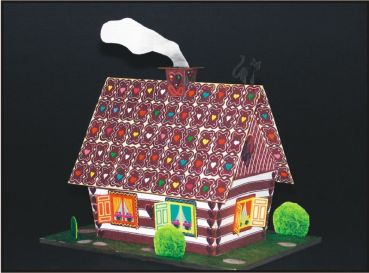 das Pfefferkuchenhaus / Knusperhäuschen / Hexenhaus aus dem im Märchen „Hänsel und Gretel“ von Brüder Grimm 1:40 Kindermodell