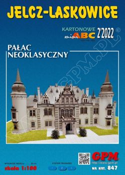 Neoklassizistisches Schloss Laskowitz (polnisch Jelcz-Laskowice oder Laskowice Oławskie) 1:100