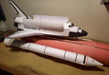 US-Raumfähre Space Shuttle Discovery mit Außentank (orange) und 2 Booster (1983) 1:33 Länge: 169cm!-20597