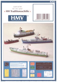 LC-Detailsatz für 4 Hamburger Traditionsschiffe (Kirchdorf, Feuerwehr IV, Glückstsadt, Elbe 1) 1:250 (hmv)
