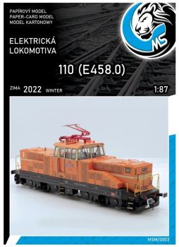 elektrische Rangierlokomotive ČSD-Baureihe 110 (E 458.0) „Bügeleisen“ 1:87 H0 extrem