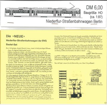 ein Niederflur-Straßenbahnwagen der BVG Berlin 1:87 (H0)