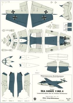 Langstrecken-Seeaufklärer der Deutschen Bundesmarine Hawker Sea Hawk F. Mk.4 1:50