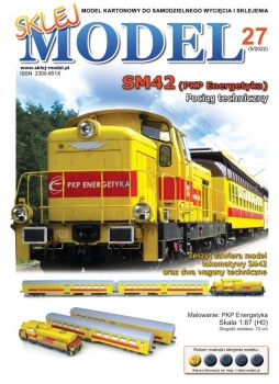 Gleisarbeitszug - Diesellokomotive SM42-9283 + 2 technisch-diagnostische Wagen 102AEne1 1:87 (H0) einfach