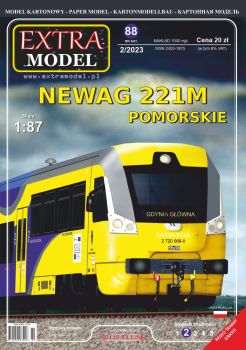 Schienenbus - zweiteiliger Dieseltriebwagen der Baureihe Newag 221M (2010) 1:97 (H0) einfach