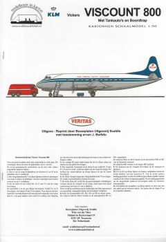 Vickers Viscount 800 KLM mit Bordingtreppe und Tankwagen, 1:50