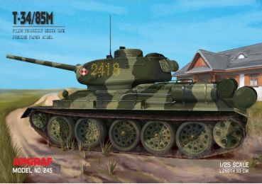 mittelschwerer Panzer T-34/85M1 (Model 1969) 1:25, präzise, Sonder-Tarnmuster, gealterte Farbgebung