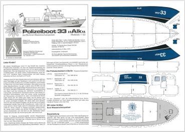 Streifenboot / Polizeiboot 33 WSP33 „Alk“ der Berliner Wasserschutzpolizei 1:50
