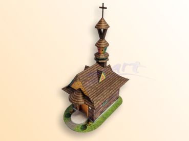 Kapelle / Glockenturm Na Bystrem in Trojanovice (Trojanowitz, auch Troyersdorf) 1:60 außergewöhnlich dekorativ