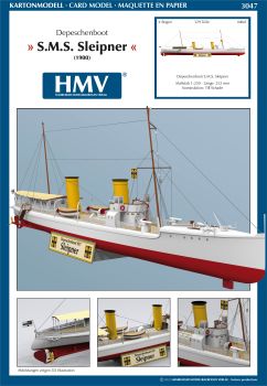 Kaiserliches Depeschenboot S.M.S. Sleipner, 1:250