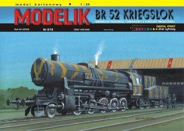BR 52 Kriegslok mit Tender (Borsig Lokomotiv-Werke) 1:25 Übersetzt, Ausgabe 2016