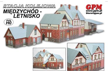 Bahnhofskomplex Miedzychod Letnisko /Birnbaum Ost 1:87 LC-Modell