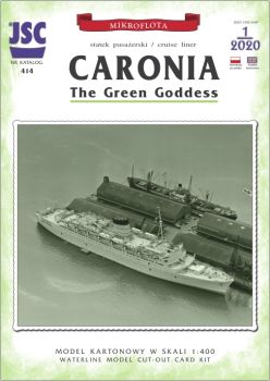 Transatlantikliner RMS Caronia (II) „The Green Goddess“ der Cunard White Star Line (1950 - April 1958) 1:400 präzise