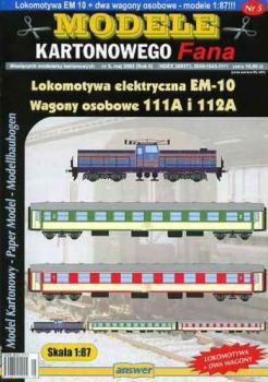 E-Lok EM-10 (405E) + 2 Passagierwagen 111A und 112A 1:87