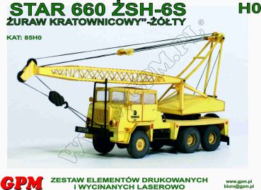 Fachwerkkran ZSH-6S auf Fahrgestell Star 660 1:87 (H0) Ganz-LC-Modell
