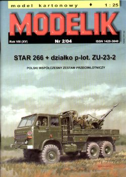 Flak-Einheit Porteé: Geschütz ZU-23-2 +Lkw Star 266 (90er) 1:25 Erstausgabe, ANGEBOT