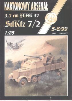 Flakeinheit Sd.Kfz.7/2 + 3,7cm Flak 37 (1943) 1:25 übersetzt, ANGEBOT