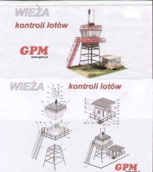 Flugplatz-Tower (Lasercut-Komplett-Modell) 1:144