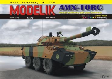 Französischer amphibischer Spähpanzer AMX-10 RC 1:25 Offsetdruck