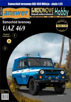 Geländewagen UAZ 469B (Miliz oder Armeefahrzeug) 1:25