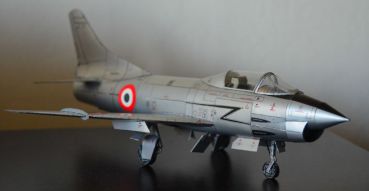 Italienischer Erdkampfdüsenjäger Fiat G-91 1:33 Erstausgabe,  glänzender Silberdruck