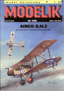Jäger Airco D.H.2 der britischen Squadron RFC (1916) 1:33 Offsetdruck