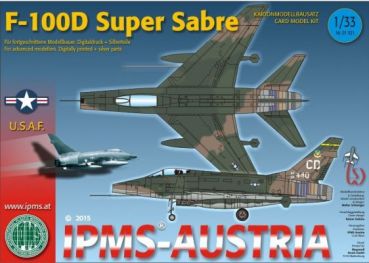 Kampfflugzeug F-100D Super Sabre der USAAF (Vietnamkrieg) 1:33 deutsche Anleitung