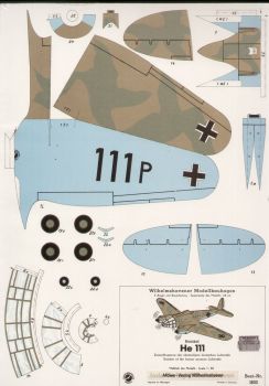 Kampfflugzeug Heinkel He-111 1:50