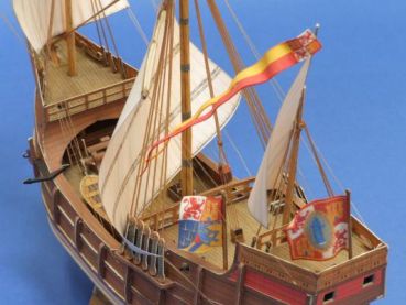 Kolumbusschiff Santa Maria (1492) 1:100 einfach, deutsche Bauanleitung (648)