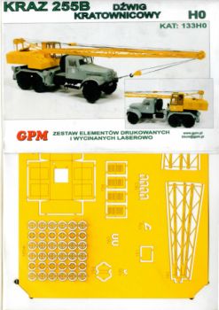 Kranwagen Kraz 255b 1:87 Ganz-LC-Modell GPM 133H0
