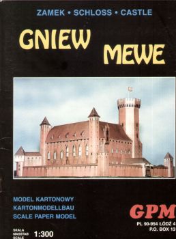 Kreuzritter-Schloss Gniew / Mewe (15Jh.) 1:300 übersetzt, selten
