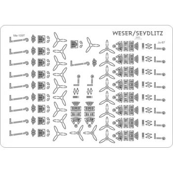 LC-Detailsatz für Deckflugzeuge Flugzeugträger-Projekt WESER  1:200 (Angraf 3/17)