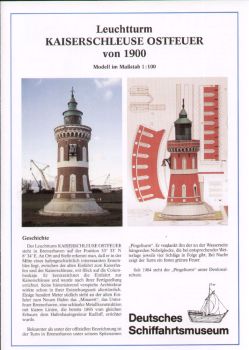 Leuchtturm Kaiserschleuse Ostfeuer von 1900  1:100