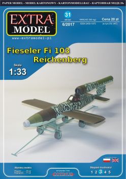 Marschflugkörper Fieseler Fi 103 Reichenberg „V1“ + Transportwagen 1:33