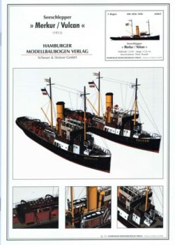 zwei Seeschlepper Merkur und Vulcan (beide aus dem Jahr 1913) 1:250, deutsche Anleitung