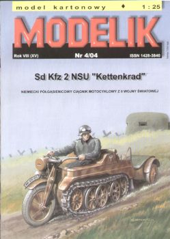Motorrad-Halbkette Sd.Kfz.2 NSU "Kettenkrad"+ Hänger (1944) 1:25