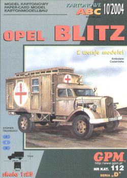 Opel Blitz 1935 (optional:Sanitäts-/Pritschenwagen) 1:25 gealtert